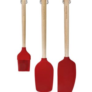 KitchenAid 3-Piece Birchwood Baking Set Red