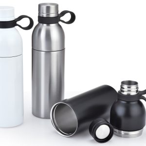 Stainless Steel Double Wall Vacuum Insulated.With Carabiner